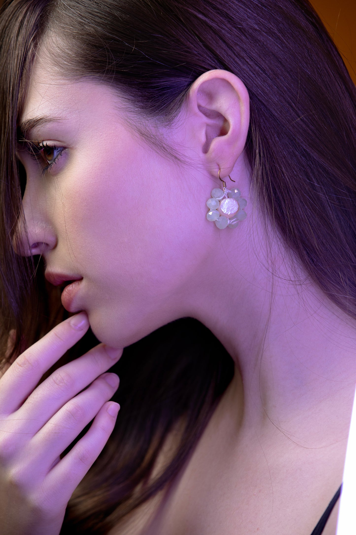 Elegant Floral Opal Drop Earrings