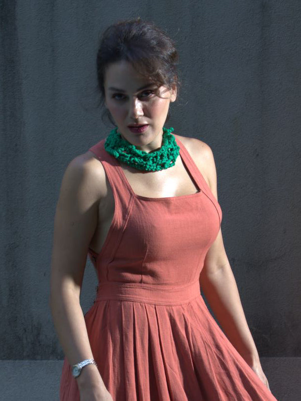 Handcrafted Rope Necklace, Green